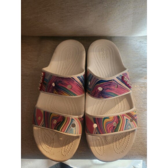 Crocs Out of this World Sandals Multi Swirl 207248 Women Size 11 Men Size 9 - Picture 3 of 7